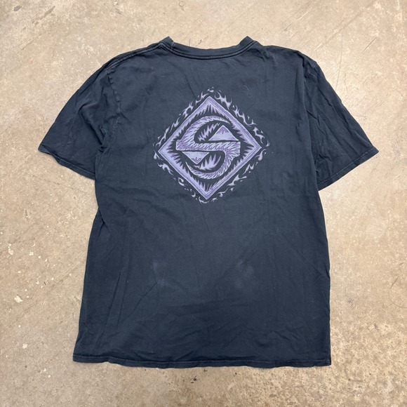 Quiksilver Other - Quiksilver Originals Mens XXL 90s Fit Graphic T-Shirt Washed Black Purple Logo